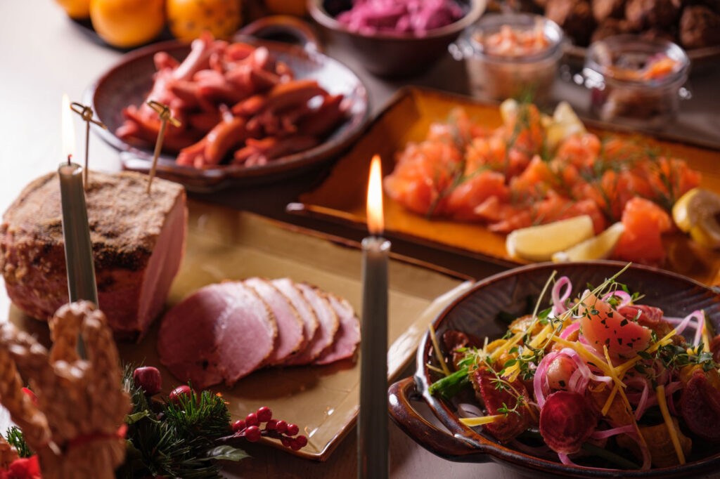 Swedish julbord Christmas buffet